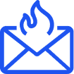Mailboxes burn icon